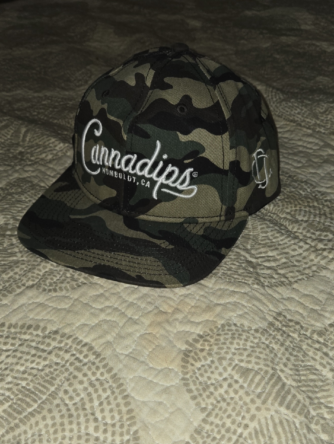 Cannadips Camo Snapback Hat  Green Camo